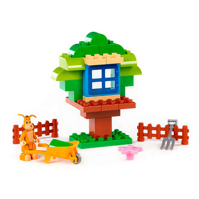 Конструктор Макси Простоквашино Шарик строит домик 30 деталей Полесье 23395 1